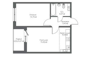 2-к квартира, вторичка, 45м2, 5/20 этаж