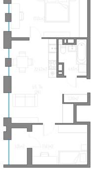 2-к квартира, вторичка, 62м2, 10/11 этаж
