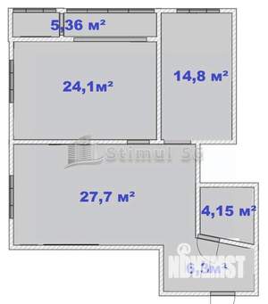 2-к квартира, вторичка, 77м2, 8/12 этаж