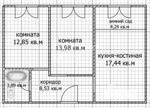 2-к квартира, вторичка, 61м2, 12/18 этаж