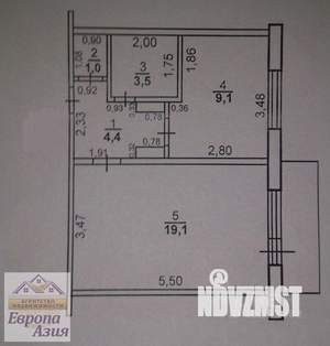 1-к квартира, вторичка, 37м2, 6/9 этаж