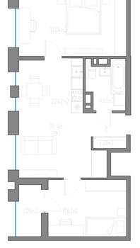 2-к квартира, вторичка, 62м2, 6/11 этаж