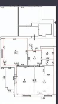 2-к квартира, вторичка, 64м2, 16/17 этаж