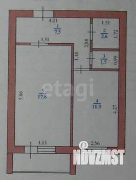 1-к квартира, вторичка, 40м2, 2/10 этаж