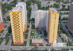 1-к квартира, строящийся дом, 44м2, 13/25 этаж