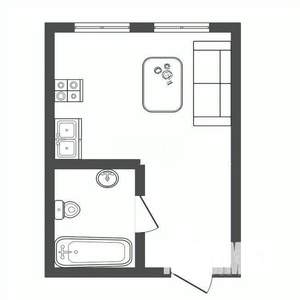 Студия квартира, вторичка, 18м2, 2/2 этаж