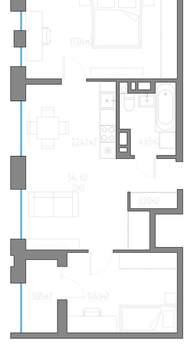 2-к квартира, вторичка, 62м2, 9/11 этаж