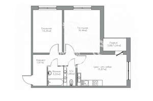 2-к квартира, вторичка, 60м2, 12/14 этаж