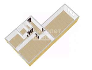 2-к квартира, вторичка, 49м2, 1/5 этаж
