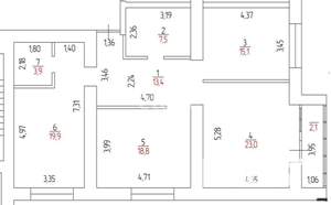 3-к квартира, сданный дом, 104м2, 10/17 этаж