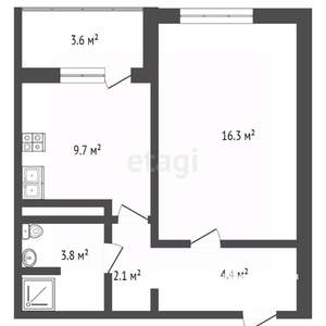 1-к квартира, вторичка, 37м2, 14/17 этаж