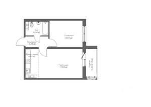 2-к квартира, вторичка, 44м2, 9/22 этаж