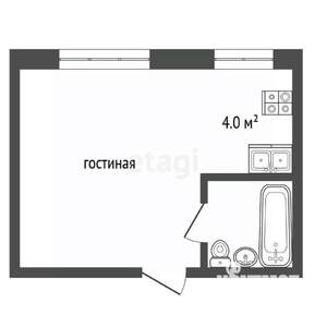 Студия квартира, вторичка, 17м2, 4/9 этаж