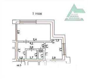 1-к квартира, вторичка, 34м2, 1/3 этаж