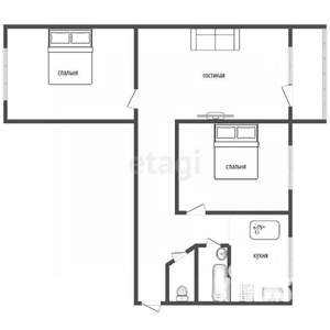 3-к квартира, вторичка, 59м2, 5/5 этаж