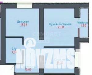 1-к квартира, вторичка, 76м2, 10/17 этаж