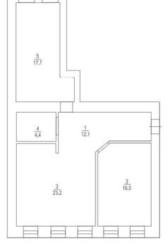 3-к квартира, вторичка, 75м2, 2/3 этаж