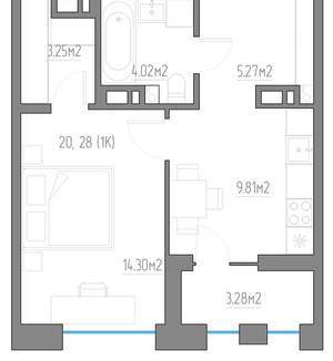 1-к квартира, вторичка, 40м2, 5/11 этаж