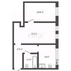 2-к квартира, вторичка, 40м2, 2/2 этаж