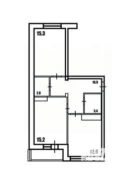 2-к квартира, вторичка, 60м2, 16/17 этаж