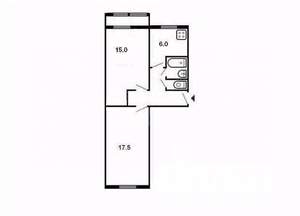 2-к квартира, вторичка, 48м2, 5/5 этаж
