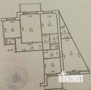 3-к квартира, вторичка, 85м2, 2/10 этаж