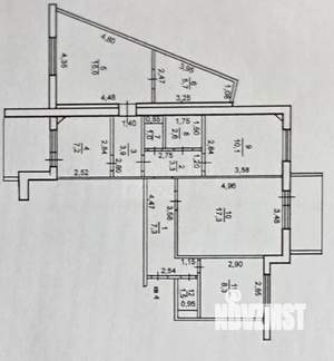 4-к квартира, вторичка, 83м2, 1/10 этаж