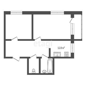 2-к квартира, вторичка, 56м2, 5/13 этаж