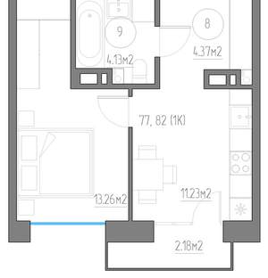 1-к квартира, вторичка, 35м2, 7/11 этаж