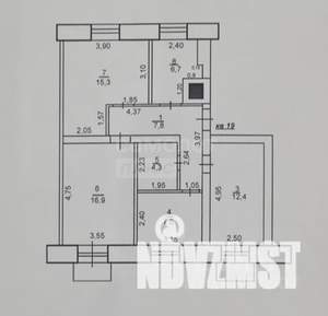 4-к квартира, вторичка, 71м2, 3/3 этаж