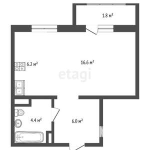 Студия квартира, вторичка, 33м2, 14/19 этаж