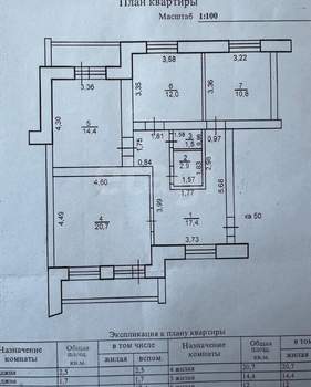 3-к квартира, вторичка, 80м2, 4/10 этаж