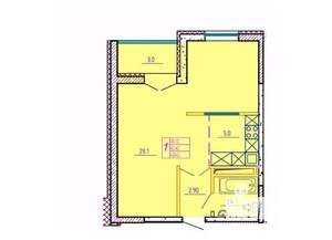 Студия квартира, вторичка, 43м2, 5/11 этаж