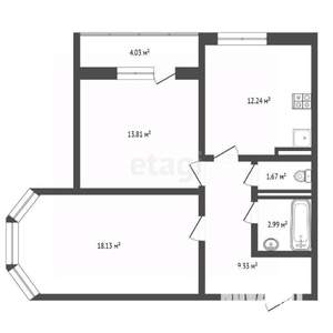 2-к квартира, вторичка, 60м2, 14/17 этаж