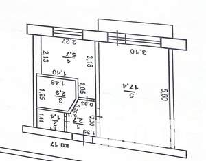 1-к квартира, вторичка, 30м2, 1/5 этаж