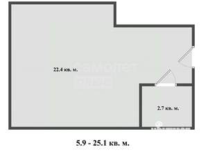 1-к квартира, вторичка, 26м2, 3/3 этаж
