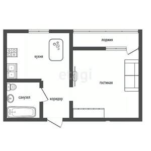 1-к квартира, вторичка, 37м2, 17/17 этаж