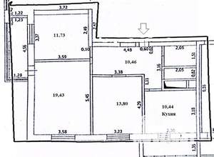 3-к квартира, вторичка, 71м2, 5/18 этаж
