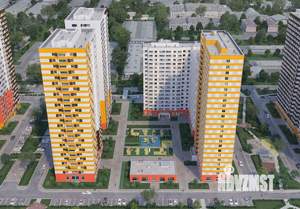 2-к квартира, строящийся дом, 60м2, 16/25 этаж