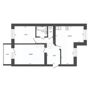3-к квартира, вторичка, 56м2, 5/5 этаж