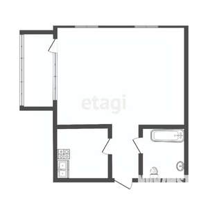 1-к квартира, вторичка, 30м2, 5/5 этаж