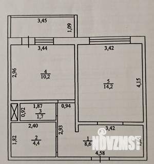 1-к квартира, вторичка, 43м2, 5/10 этаж