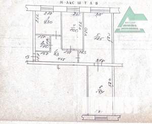3-к квартира, вторичка, 61м2, 2/2 этаж