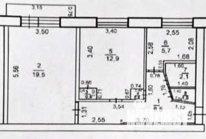2-к квартира, вторичка, 51м2, 4/5 этаж