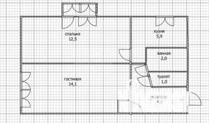 2-к квартира, вторичка, 41м2, 4/5 этаж