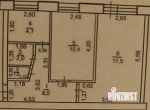2-к квартира, вторичка, 44м2, 2/6 этаж