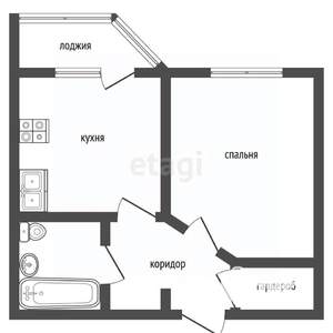 1-к квартира, вторичка, 37м2, 7/17 этаж