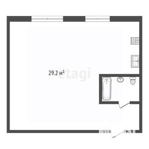 Студия квартира, вторичка, 29м2, 2/5 этаж