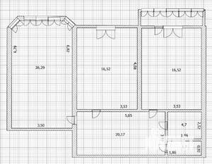 3-к квартира, вторичка, 86м2, 3/15 этаж