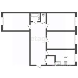 3-к квартира, вторичка, 66м2, 2/9 этаж